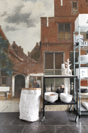 Painted Memories View of Houses in Delft 8012 Behang - Dutch Wallcoverings