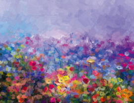 Dimex/Wall Murals 2023 Fotobehang MS-5-2003 Abstract Colorful Oil Painting/Bloemen