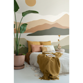 Esta Home Fotobehang 159479 Woestijn Landschap Groen Terracotta