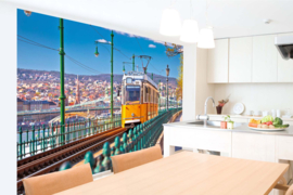 Dimex/Wall Murals 2023 Fotobehang MS-5-2880 Historic Yellow Tramway/Gele Tram