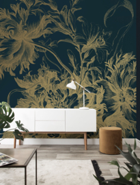 Dutch Wallcoverings Gold Collection Fotobehang MW-015 Engraved Flowers/Bloemen