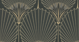 Dutch Wallcoverings Asperia Behang A54901 Nile Palm Black/Art Deco