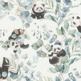 Rasch Kids World Behang 301144 Bladeren/Panda