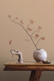 Esta Home Floral Fever Behang 162-139473 Uni/Linnen Structuur