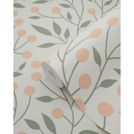 Esta Home Bloom Behang 139659 Bloem Motief/Vergrijsd Groen