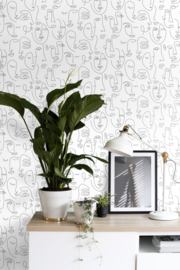 Esta Home Black & White Behang 155-139145 Faces/Gezichten