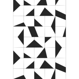 Esta Home Scandi Cool Fotobehang Black & White Tiles 158908 Tegel