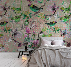 Walls by Patel DD110251 Mosaic Birds 2