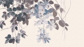 Nature Refined Select.D Fotobehang TD4351 Violetta Blue Grey/Bladeren/Bloemen