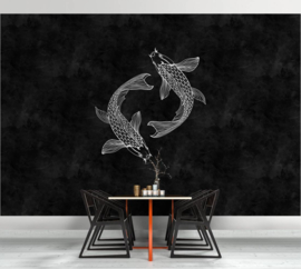 Walls by Patel Fotobehang DD110326 Koi Karper Blackboard 5