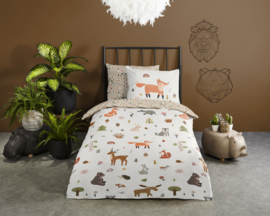 Muller Textiles Dekbedovertrek 32046 United/Bosdieren/1 persoons
