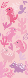 Dutch Wallcoverings Sam & Luca Fotobehang INK8037 Happy Dino's Pink