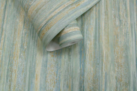 Dutch Wallcoverings Patagonia Behang 36202 Lindora Duck Egg/Streep Structuur