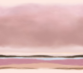 Eijffinger Twist Fotobehang 318070 Abstract Sunset Misty Pink