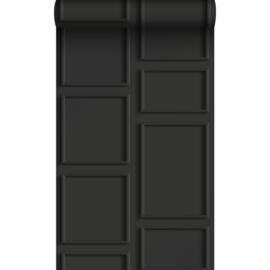 Origin 3D Reflections Behang 347861 3D Panelling Black/Panelen