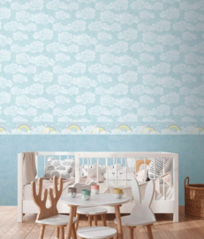 AS Creation Lilly en Luis Behang 77143-1/771431 Wolken Blauw/Kinderkamer