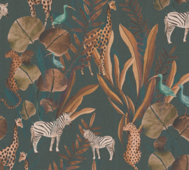 AS Creation Anna D'Andrea Behang 782182 Dieren/Luipaard/Giraf