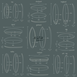 Esta Home Regatta Crew Surf Edition Behang 148-128870 Surfplank