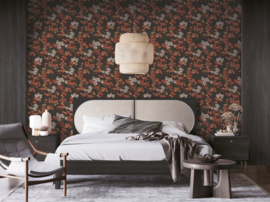 Dutch Wallcoverings Grace Behang GR322207 Cherry Blossom Black/Red