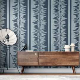 Hohenberger Slow Living Behang 30018 Passion Night Blue/Streep