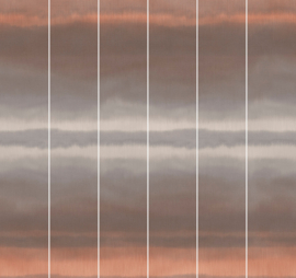 Emil & Hugo Contempo Fotobehang 303673 Terra Incognita Grey/Rusty Orange/Strepen