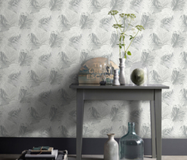Dutch Wall Decor Collage Behang 10350-10 Botanisch/Bladeren/Grijs