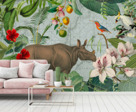 AS Creation Artist Fotobehang DD119725 Jungle Rhino/Dieren