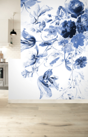 Kek Amsterdam Fotobehang  WP 219 Royal Blue Flowers 3 WP 219