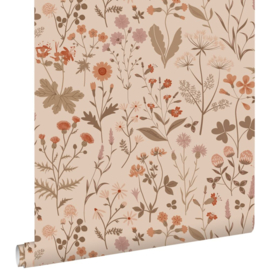 Esta Home Bloom Behang 139597 Veldbloemen/Terracotta Roze