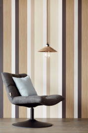 Eijffinger Stripes+  Behang 377033 Strepen/Bruintinten