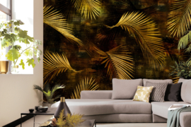 Dutch Wall Decor Zooom B1 Fotobehang DY9066-02-01 Golden Palm/Glossy Palms/Bladeren
