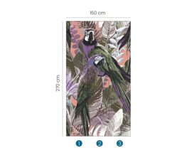 Erismann Zooom One Fotobehang 2518N-82 Cheeky Parrots/Papegaaien