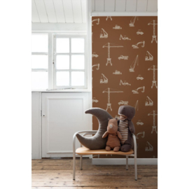Esta Home Behang 139972 Voertuigen Terracotta/Kinderkamer