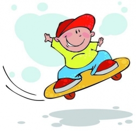 Noordwand  Little Ones Fotobehang 416024 Skateboard Jim