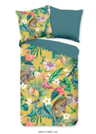 Muller Textiles Dekbedovertrek 30047-G Meet Ocre/Botanisch/Dieren/Bloemen