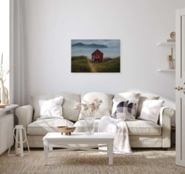 AS Creation Designwalls 2 Canvas Schilderij DD123931 Nordic Cottage/Landschap/Hut aan Zee