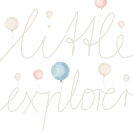 AS Creation Lilly en Luis Canvas Schilderij DD129394 Little Explorer/Ballon/Tekst