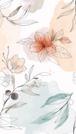Dutch Wallcovering Orom 2 Fotobehang A72701 Elegant Floral/Bloemen