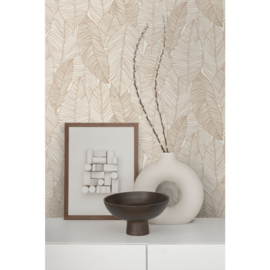 Esta Home Bloom Behang 139352 Getekende Bladeren/Beige