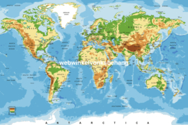 Dimex Fotobehang World Map MS-5-0261 Wereld Kaart/Map