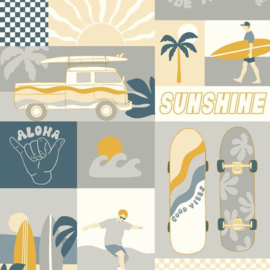 Lutèce Les Aventures Behang 36240702 Skate/Sunshine