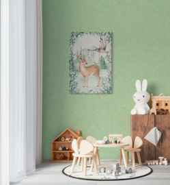 AS Creation Lilly en Luis Behang 77178-8 Uni Structuur/Groen