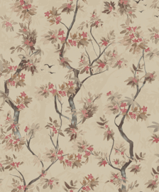 Dutch wallcoverings Patagonia Behang 36221 Folia Taupe Red/BomenLandelijk