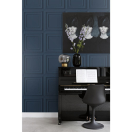 Origin 3D Reflections Behang 347812 3D Panelling Dark Blue