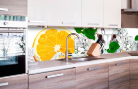 Dimex Zelfklevende Keuken Achterwand  KL-260-023 Lemon And Ice/fruit