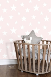 Esta Little Bandits Behang 138931 Sterren/Stoer/Roze