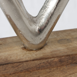 Hart - Liefde - Aluminium - op voet - 42cm - Raam decoratie
