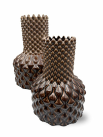 Vaas - Ø26.5 x 35cm - Keramiek - Bruin - Living Diamond Marron - Peri Living