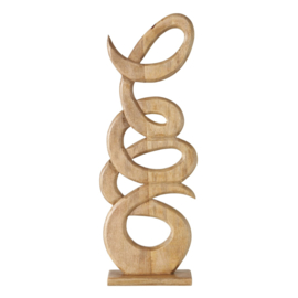 Staand object - Figuur - Mango Hout - Bruin  - 85x31x10  - Vensterbank decoratie.