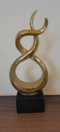 Decoratief object - Kunst - Beeld - Polyresin - Goud - 34x14cm